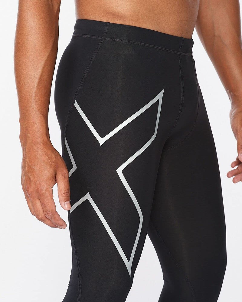 2XU Men's Core 3/4 Compression Tights, Black/Silver, Medium - Image 5